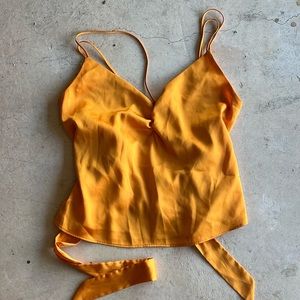 SOLD Orange backless blouse